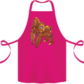 A Steampunk Gorilla Ape Cotton Apron 100% Organic Pink