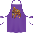 A Steampunk Gorilla Ape Cotton Apron 100% Organic Purple