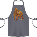 A Steampunk Gorilla Ape Cotton Apron 100% Organic Steel