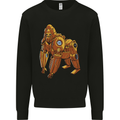 A Steampunk Gorilla Ape Kids Sweatshirt Jumper Black