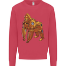 A Steampunk Gorilla Ape Kids Sweatshirt Jumper Heliconia