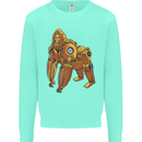 A Steampunk Gorilla Ape Kids Sweatshirt Jumper Peppermint
