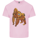 A Steampunk Gorilla Ape Kids T-Shirt Childrens Light Pink