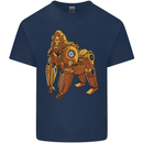 A Steampunk Gorilla Ape Kids T-Shirt Childrens Navy Blue