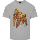 A Steampunk Gorilla Ape Kids T-Shirt Childrens Sports Grey