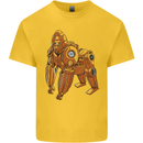 A Steampunk Gorilla Ape Kids T-Shirt Childrens Yellow