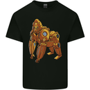 A Steampunk Gorilla Ape Mens Cotton T-Shirt Tee Top Black
