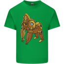 A Steampunk Gorilla Ape Mens Cotton T-Shirt Tee Top Irish Green