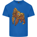 A Steampunk Gorilla Ape Mens Cotton T-Shirt Tee Top Royal Blue