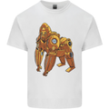 A Steampunk Gorilla Ape Mens Cotton T-Shirt Tee Top White