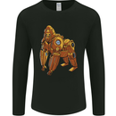 A Steampunk Gorilla Ape Mens Long Sleeve T-Shirt Black
