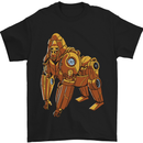 A Steampunk Gorilla Ape Mens T-Shirt 100% Cotton Black