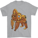 A Steampunk Gorilla Ape Mens T-Shirt 100% Cotton Sports Grey