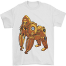 A Steampunk Gorilla Ape Mens T-Shirt 100% Cotton White