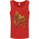 A Steampunk Gorilla Ape Mens Vest Tank Top Red