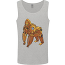 A Steampunk Gorilla Ape Mens Vest Tank Top Sports Grey