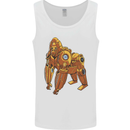 A Steampunk Gorilla Ape Mens Vest Tank Top White