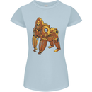A Steampunk Gorilla Ape Womens Petite Cut T-Shirt Light Blue
