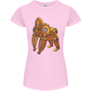 A Steampunk Gorilla Ape Womens Petite Cut T-Shirt Light Pink