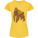 A Steampunk Gorilla Ape Womens Petite Cut T-Shirt Yellow