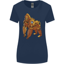 A Steampunk Gorilla Ape Womens Wider Cut T-Shirt Navy Blue