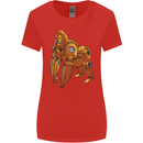 A Steampunk Gorilla Ape Womens Wider Cut T-Shirt Red