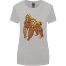 A Steampunk Gorilla Ape Womens Wider Cut T-Shirt Sports Grey