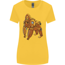A Steampunk Gorilla Ape Womens Wider Cut T-Shirt Yellow
