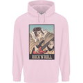 A Sumo Wrestler Playing the Electric Guitar Childrens Kids Hoodie Light Pink