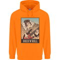 A Sumo Wrestler Playing the Electric Guitar Childrens Kids Hoodie Orange