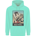 A Sumo Wrestler Playing the Electric Guitar Childrens Kids Hoodie Peppermint