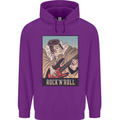 A Sumo Wrestler Playing the Electric Guitar Childrens Kids Hoodie Purple