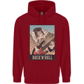 A Sumo Wrestler Playing the Electric Guitar Childrens Kids Hoodie Red