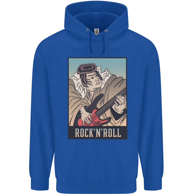 A Sumo Wrestler Playing the Electric Guitar Childrens Kids Hoodie Royal Blue