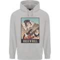 A Sumo Wrestler Playing the Electric Guitar Childrens Kids Hoodie Sports Grey