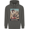 A Sumo Wrestler Playing the Electric Guitar Childrens Kids Hoodie Storm Grey