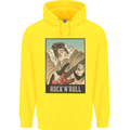 A Sumo Wrestler Playing the Electric Guitar Childrens Kids Hoodie Yellow