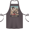 A Sumo Wrestler Playing the Electric Guitar Cotton Apron 100% Organic Dark Grey