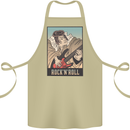 A Sumo Wrestler Playing the Electric Guitar Cotton Apron 100% Organic Khaki