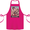 A Sumo Wrestler Playing the Electric Guitar Cotton Apron 100% Organic Pink