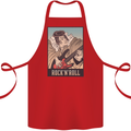 A Sumo Wrestler Playing the Electric Guitar Cotton Apron 100% Organic Red