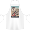 A Sumo Wrestler Playing the Electric Guitar Cotton Apron 100% Organic White