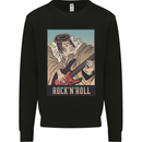 A Sumo Wrestler Playing the Electric Guitar Kids Sweatshirt Jumper Black