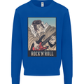 A Sumo Wrestler Playing the Electric Guitar Kids Sweatshirt Jumper Royal Blue