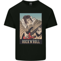 A Sumo Wrestler Playing the Electric Guitar Kids T-Shirt Childrens Black