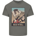 A Sumo Wrestler Playing the Electric Guitar Kids T-Shirt Childrens Charcoal