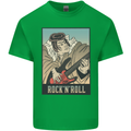 A Sumo Wrestler Playing the Electric Guitar Kids T-Shirt Childrens Irish Green