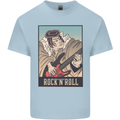 A Sumo Wrestler Playing the Electric Guitar Kids T-Shirt Childrens Light Blue