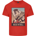 A Sumo Wrestler Playing the Electric Guitar Kids T-Shirt Childrens Red