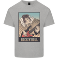 A Sumo Wrestler Playing the Electric Guitar Kids T-Shirt Childrens Sports Grey